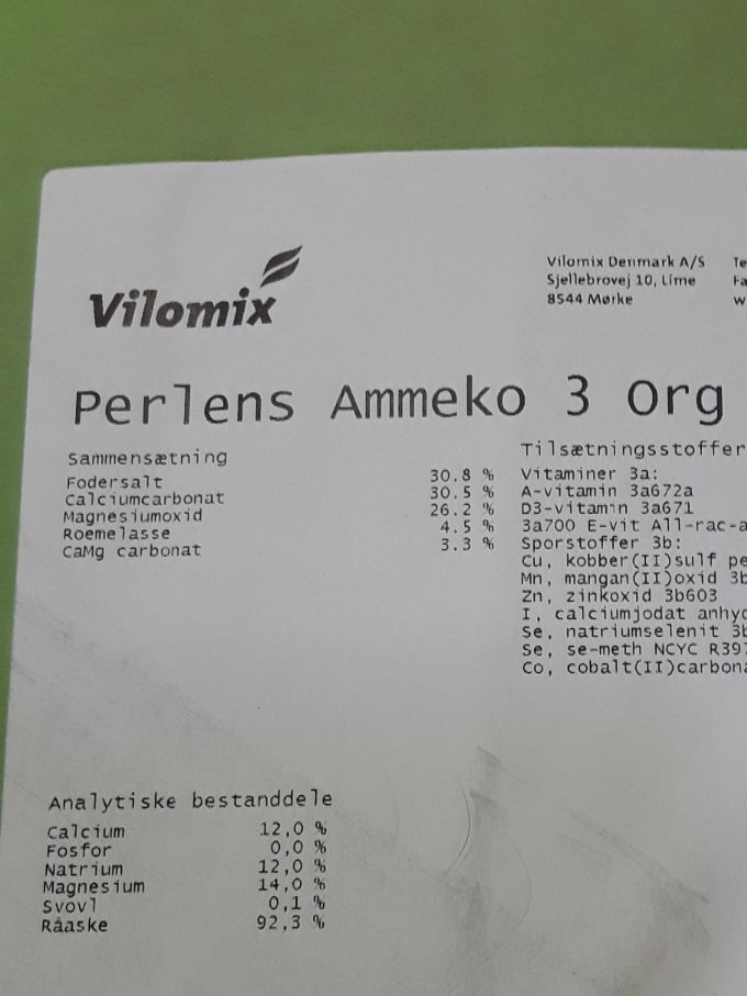 Perlens Ammeko 3 org selen, 25 kg - Kr 190,00 inkl moms 